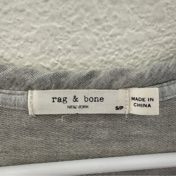 rag & bone Heather Grey Modal V-Neck Midi Dress Minimalist - Small - Picture 3 of 9